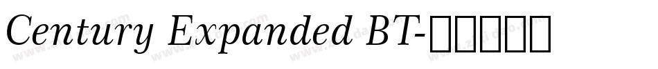 Century Expanded BT字体转换